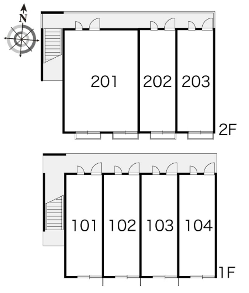 レオパレスサクラヤマ・ホームズ５ 間取り配置図