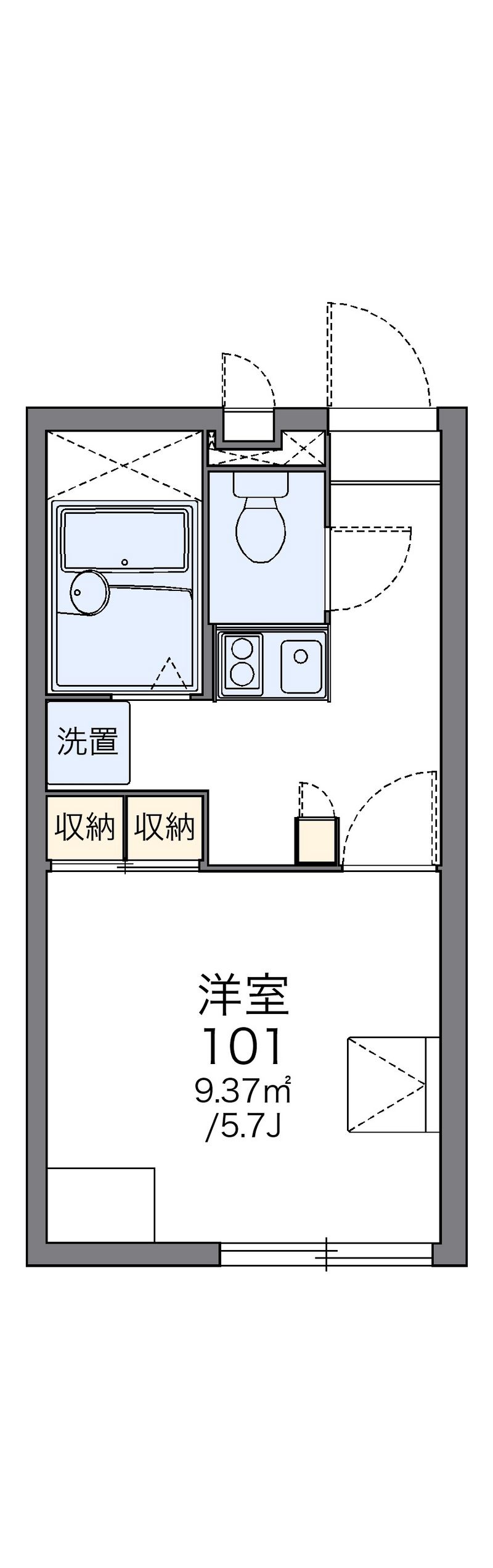 レオパレス谷万成 間取図