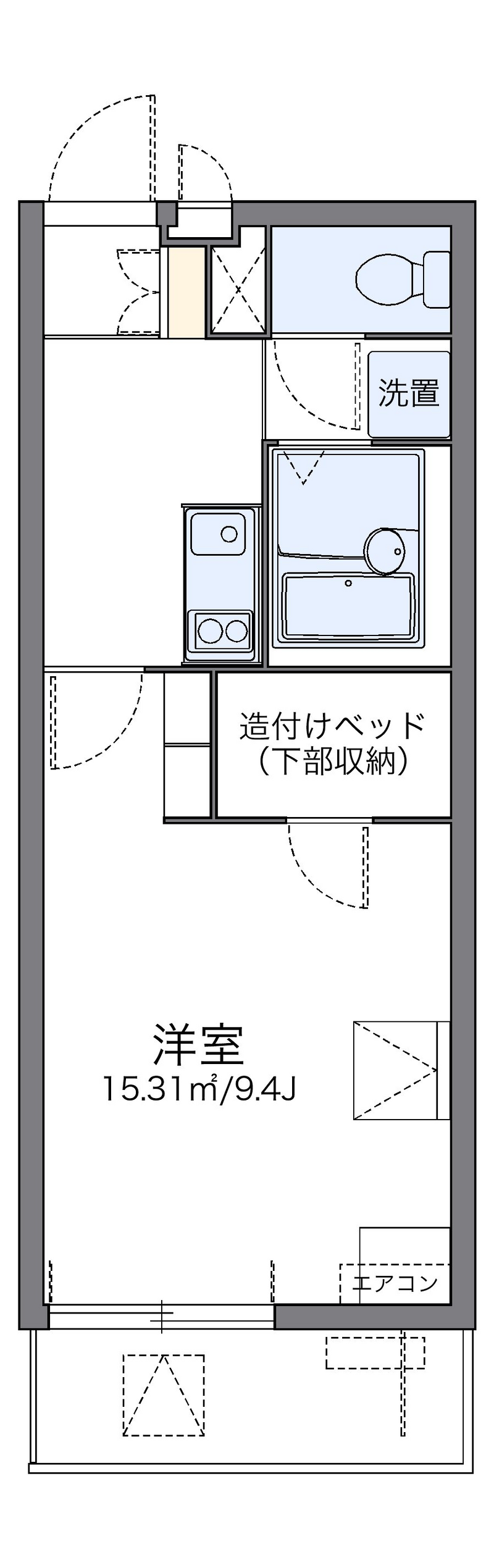 レオパレスイーストビレッジ２ 間取り