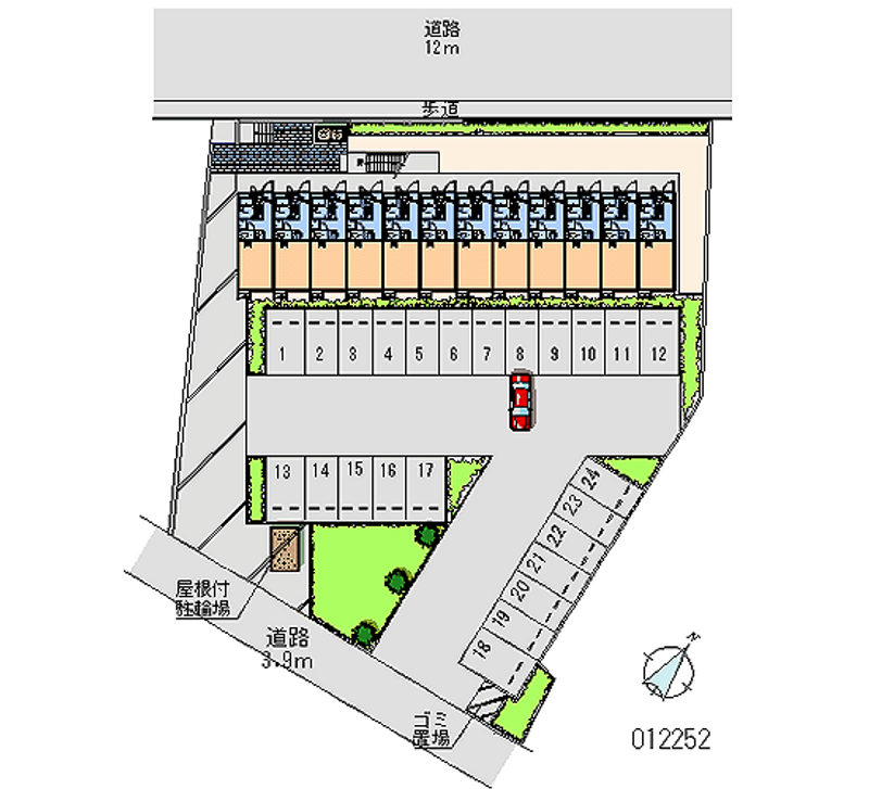 12252 Monthly parking lot