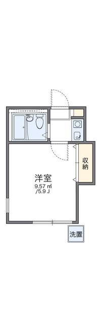 レオパレス別府２ 間取り図