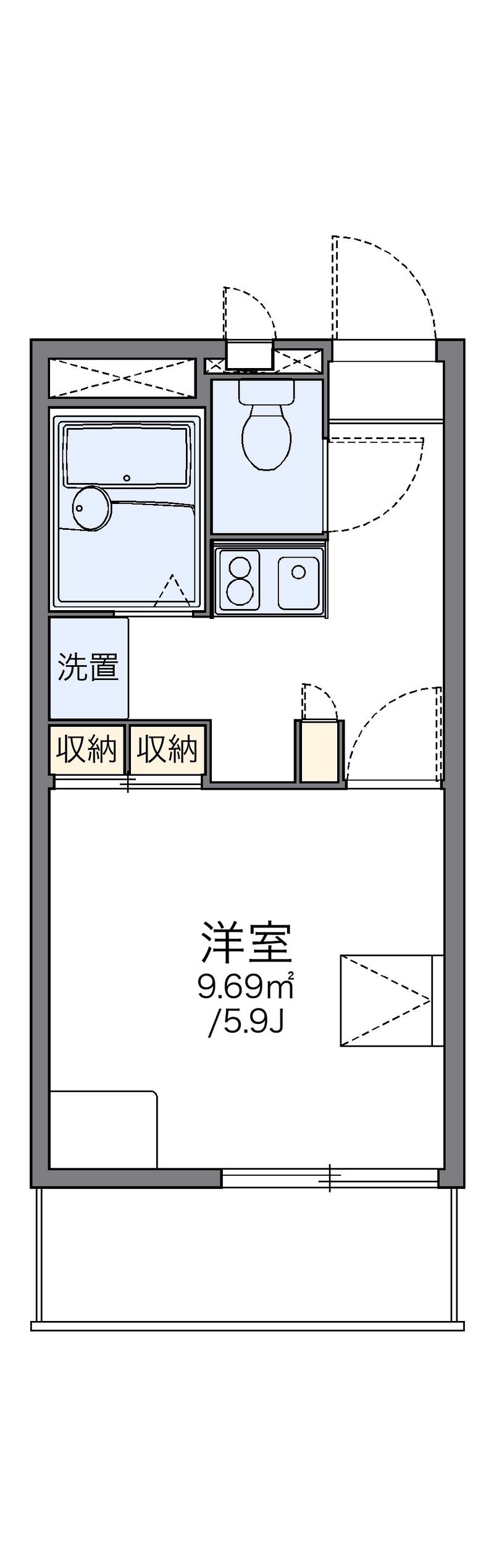 レオパレスウイング城南 間取図