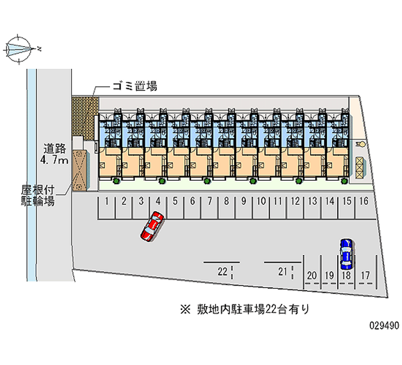 レオパレスル　ヴェ−ル沼田東 月極駐車場