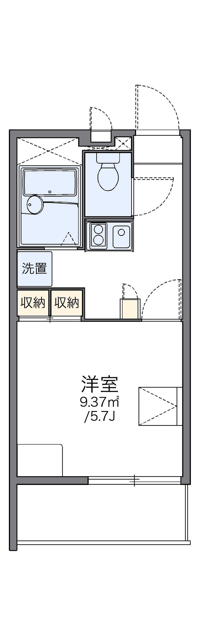 レオパレス月隈南 間取図