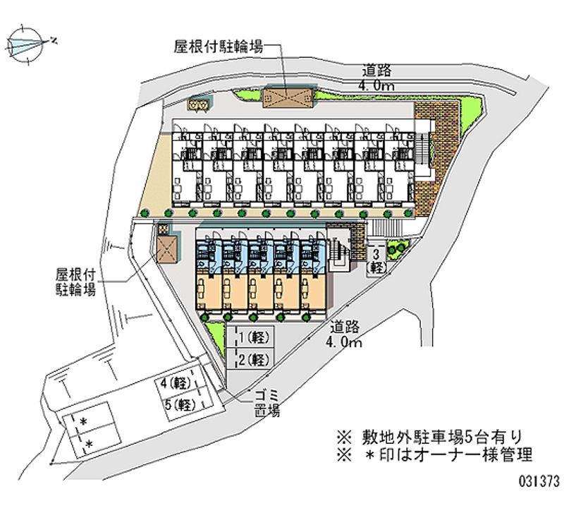 レオパレステラス上小島Ⅱ 区画図