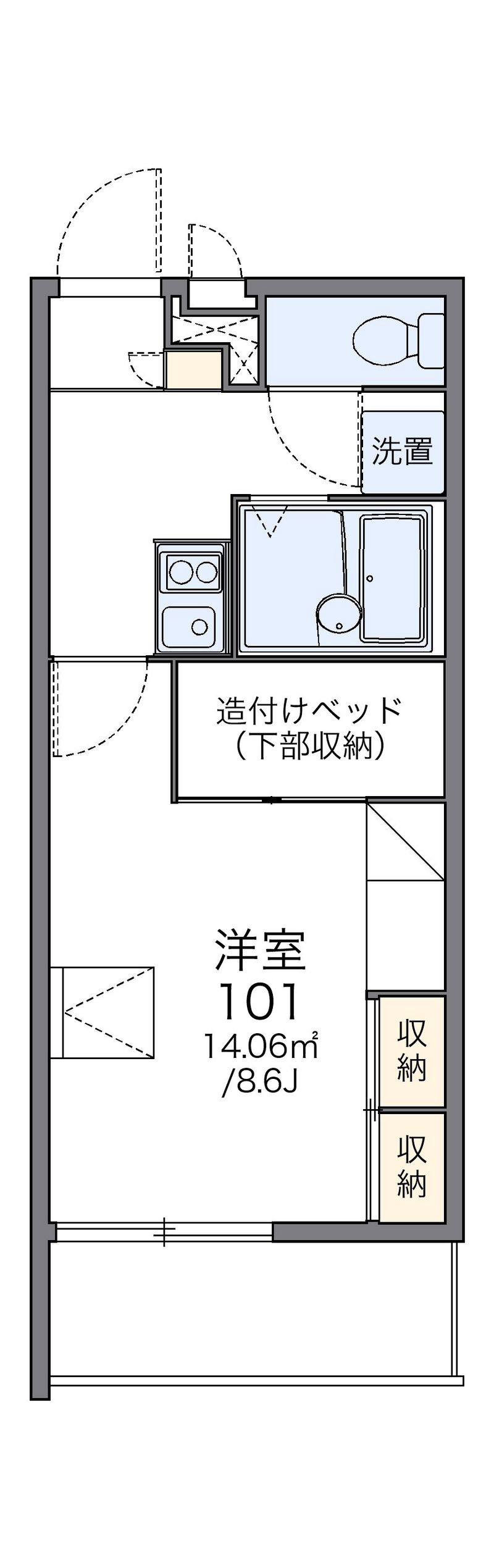 レオパレスアルモニ２番館 間取図