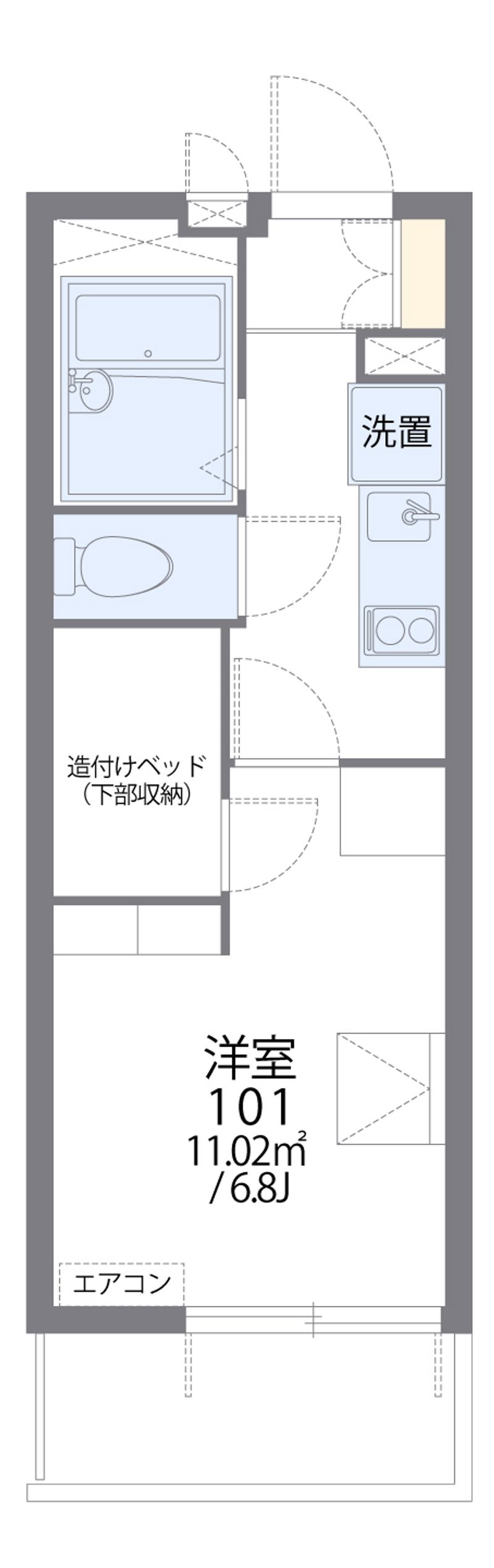 レオパレスプリメロ 間取図