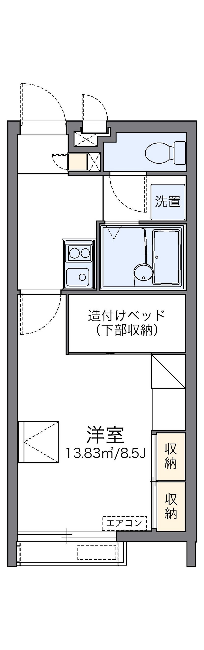 レオパレスちばな 間取図