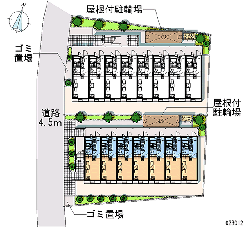 レオパレスグリーンハイツ５号 区画図