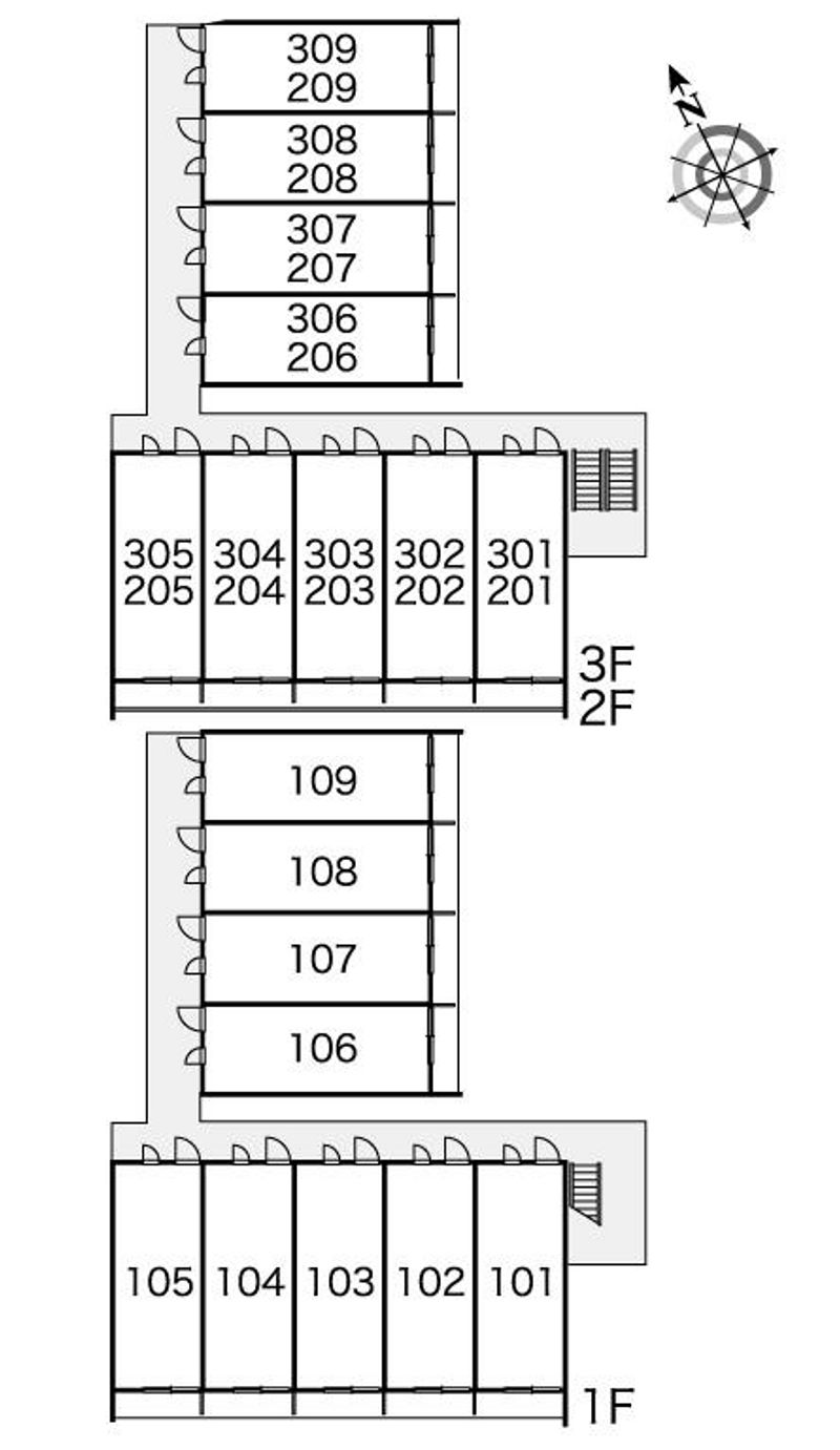 レオパレスなかむら 間取り配置図