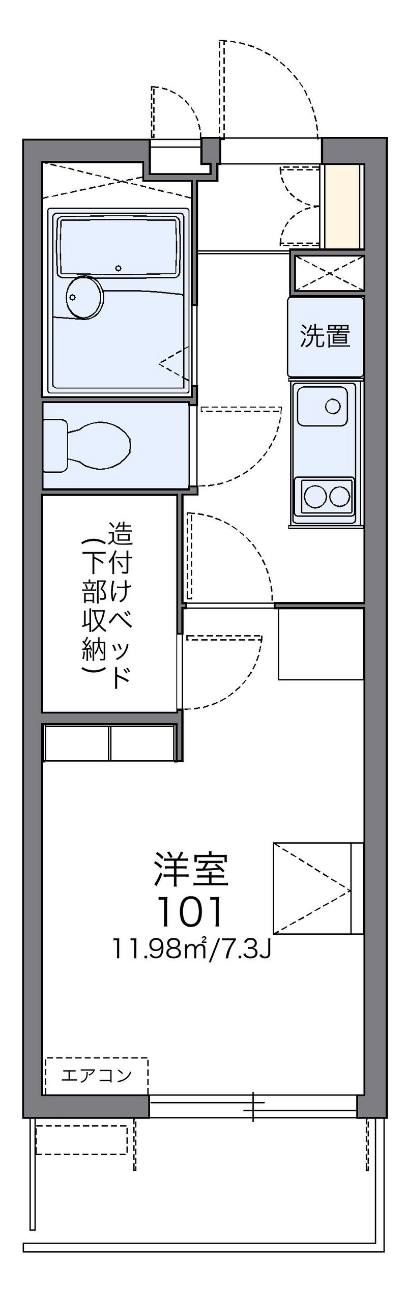 レオパレスクレール 間取図