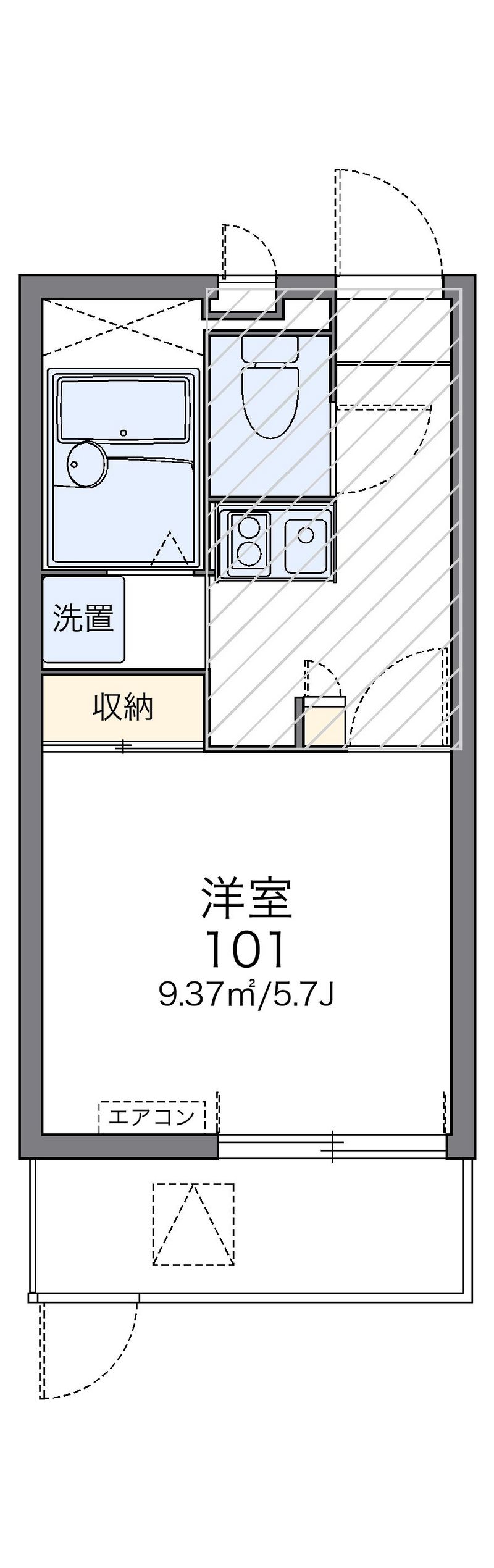 レオパレスカサグランデ 間取図