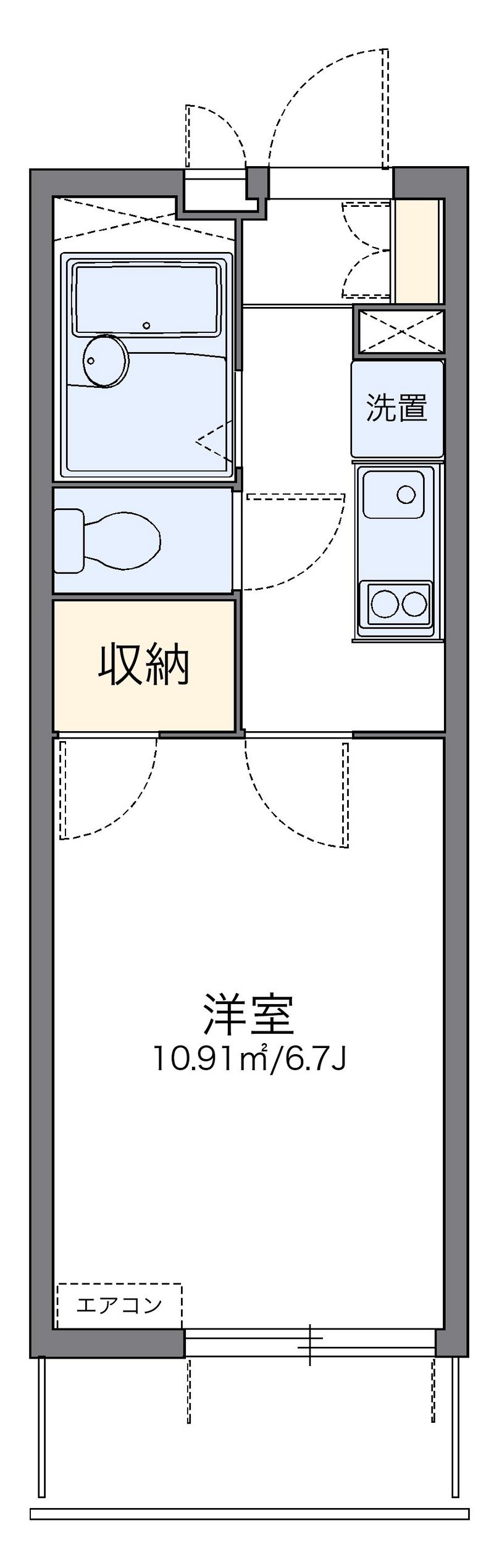レオパレスエスポワール新宿町 間取図
