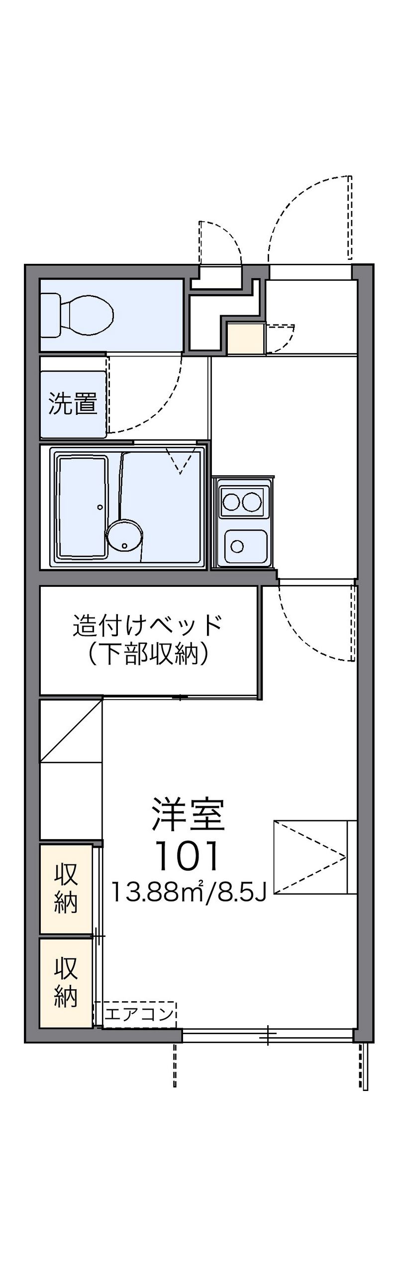 レオパレス真 間取図