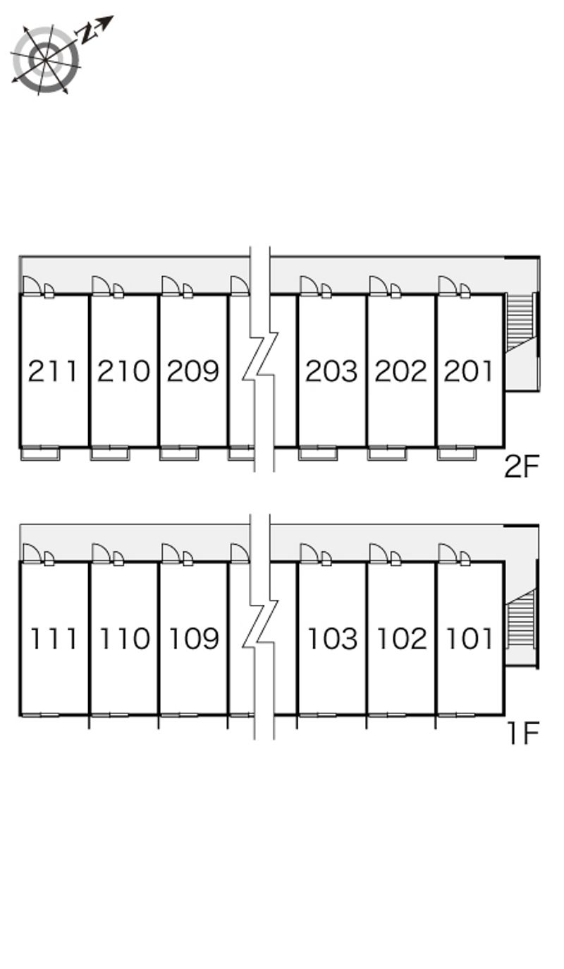 レオパレスロハスＤ 間取り配置図