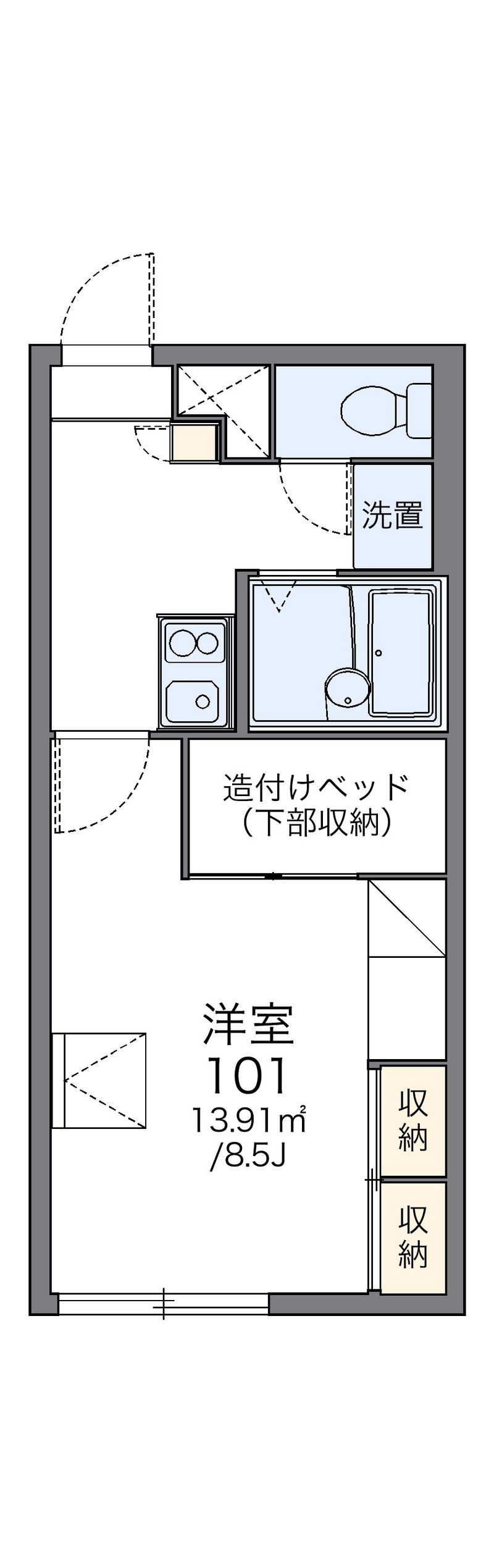 レオパレスエクシール 間取図