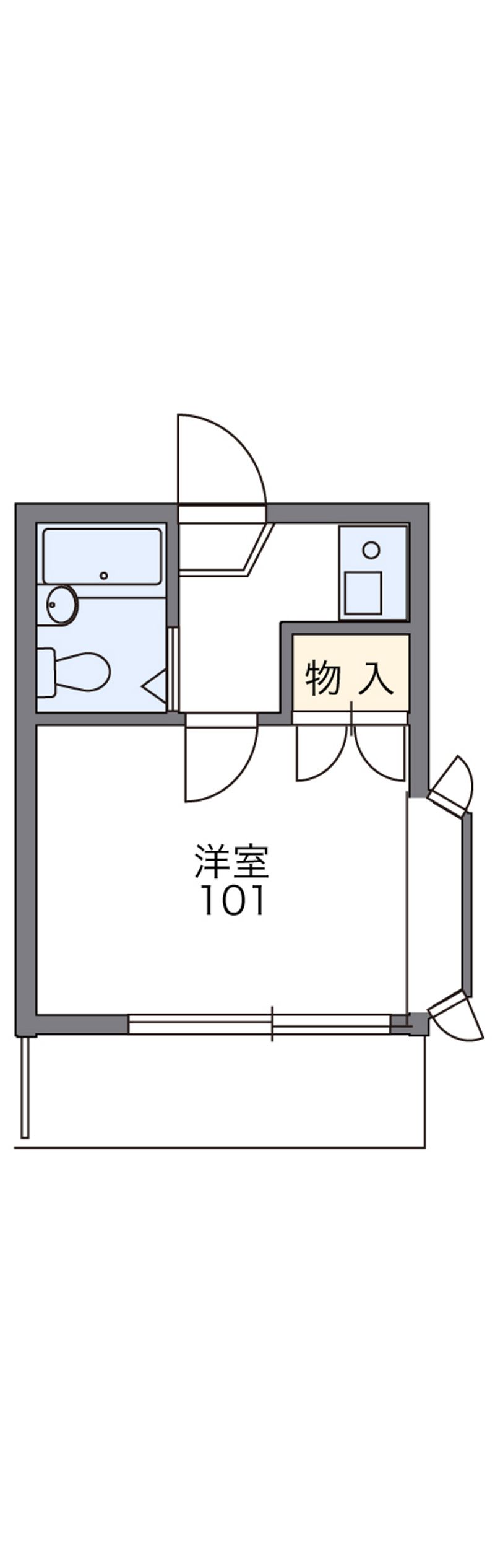 レオパレスシェソワ 間取図