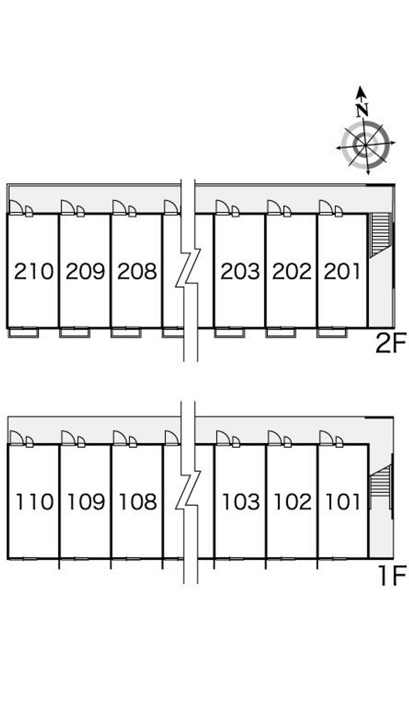 レオパレスムーンストーン 間取配置図