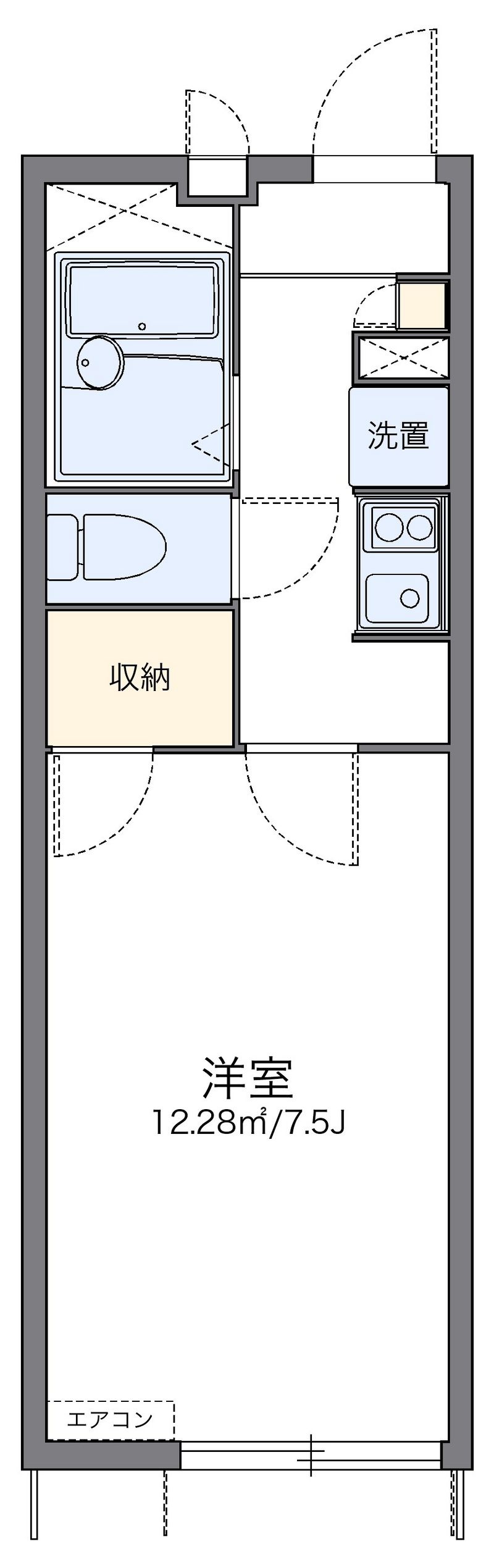 レオパレススカイブルー 間取図