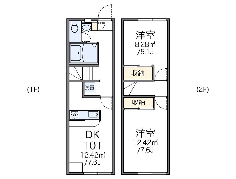 レオパレス長岡 間取図