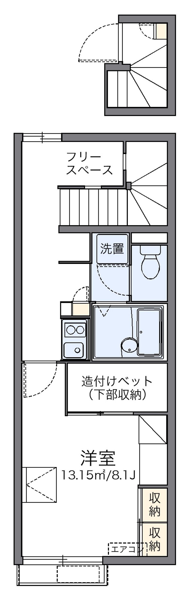 レオパレスユニバーサルヒーロー 間取図