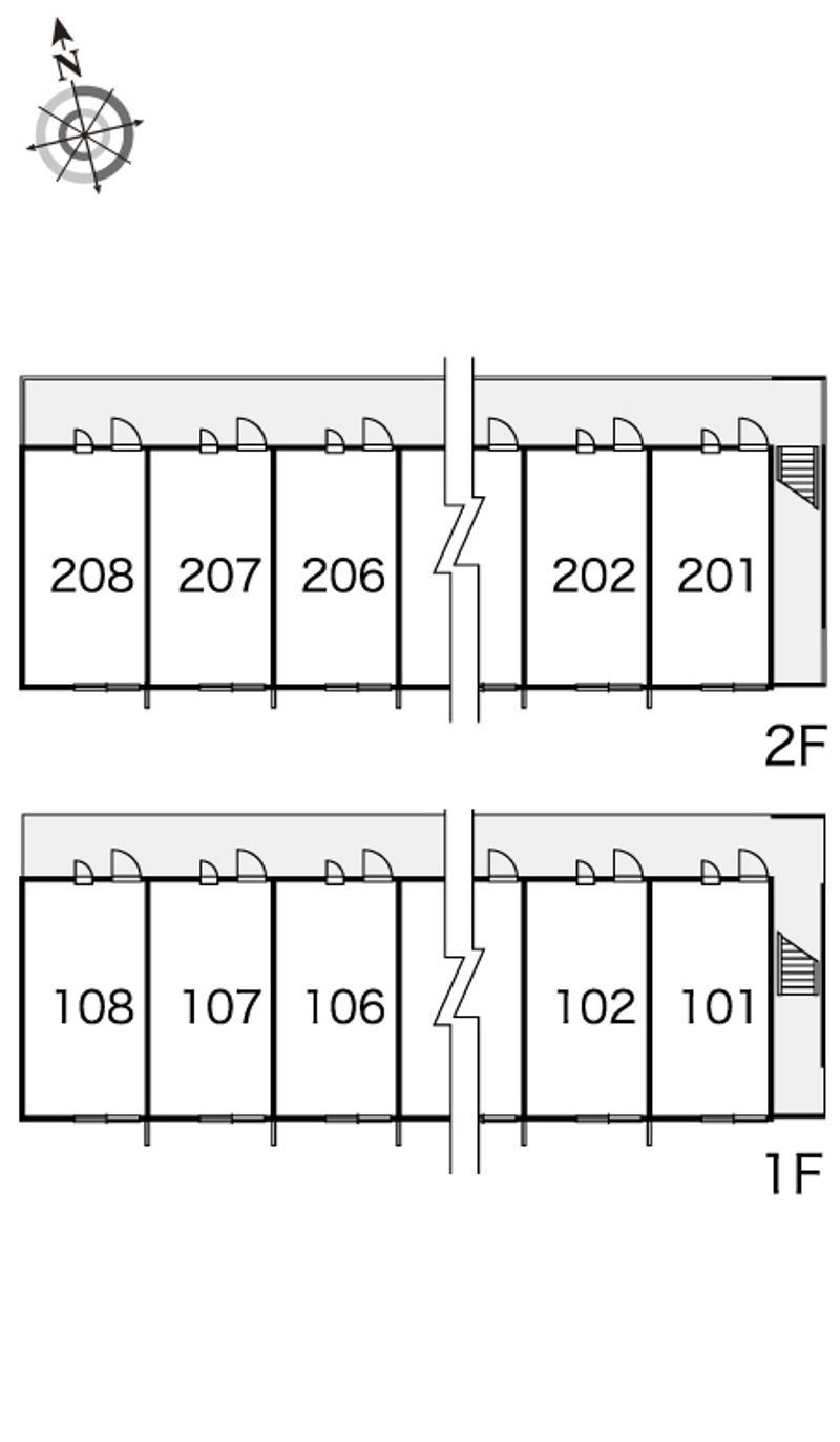 レオパレスマリーナ２ 間取り配置図