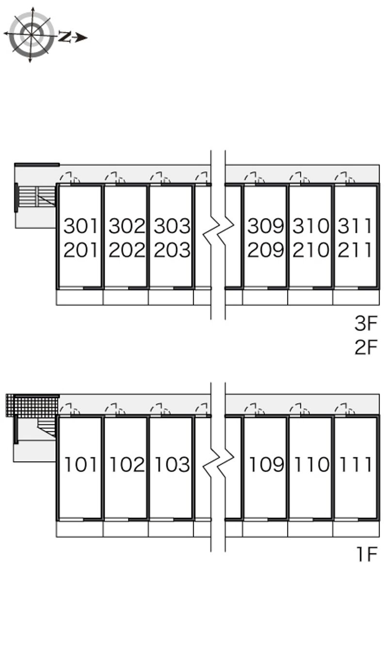 レオパレスオリヴィエⅡ 間取配置図