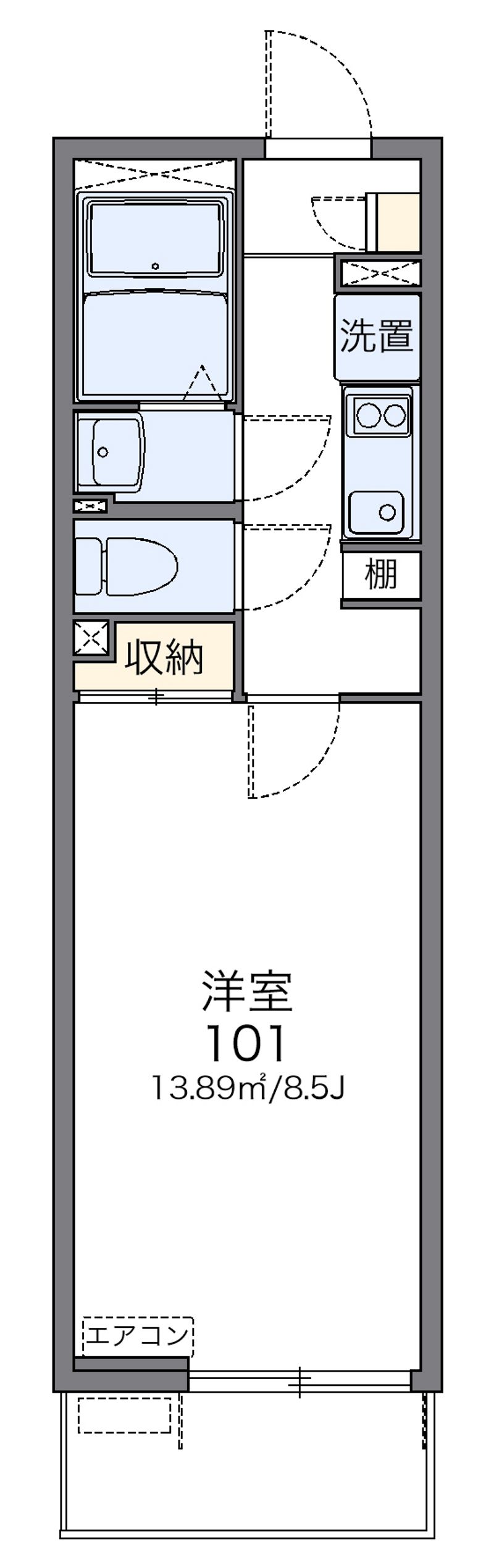 レオネクストウエストアングル 間取図