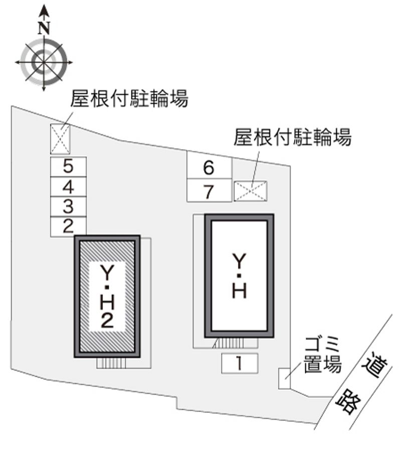 レオパレスＹ・Ｈ２ 配置図