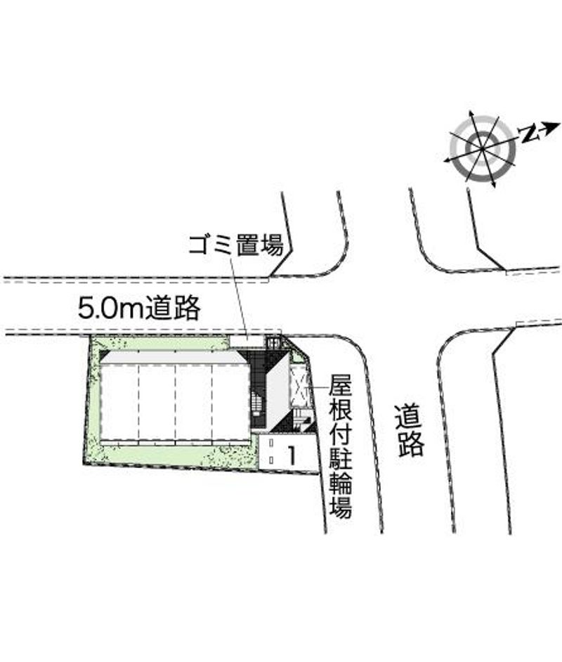 レオパレス美勝園Ⅱ 配置図