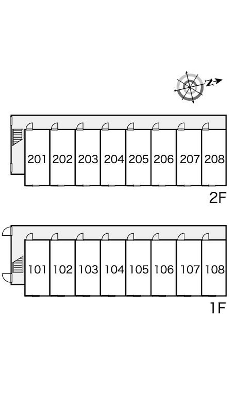 レオパレスエスティー川北 間取り配置図