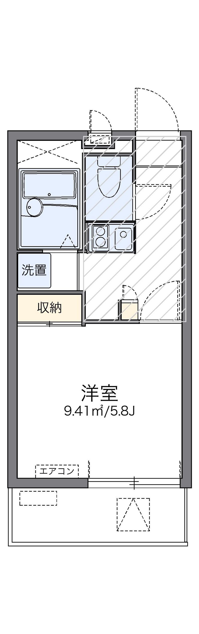 レオパレスＳＮブルーウッド 間取図