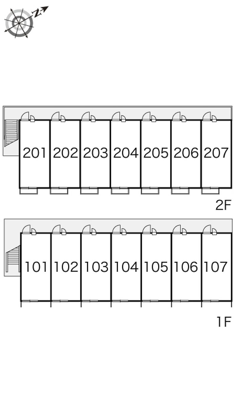 レオパレス西市Ｂ 間取配置図