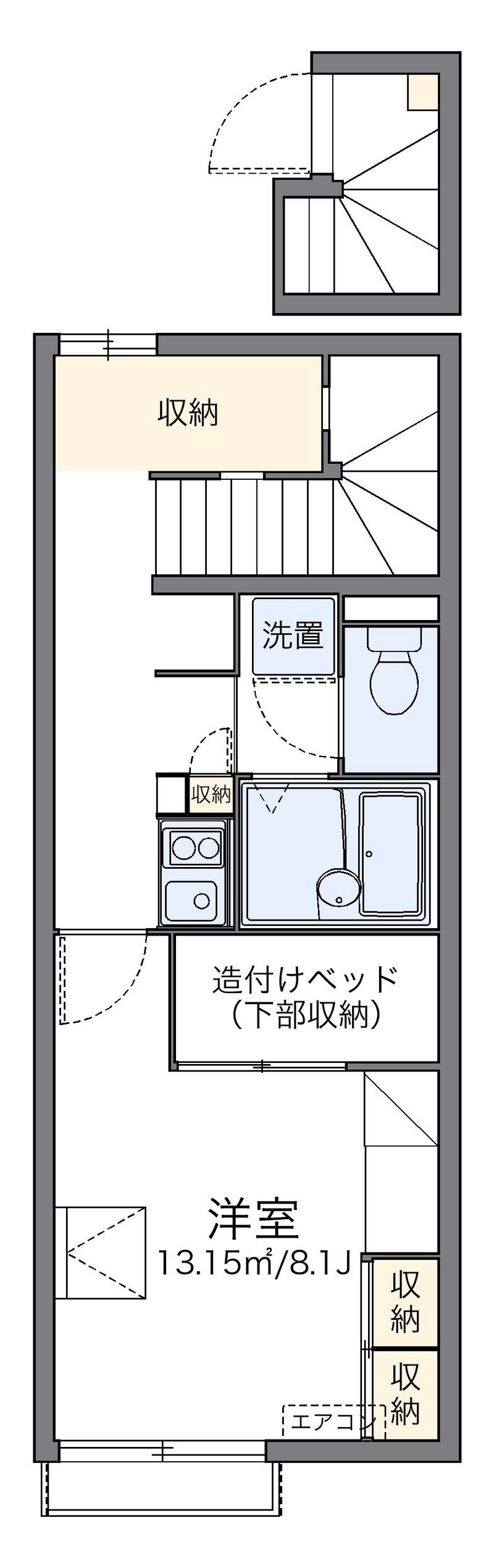 レオパレスキャトル　セゾン 間取図