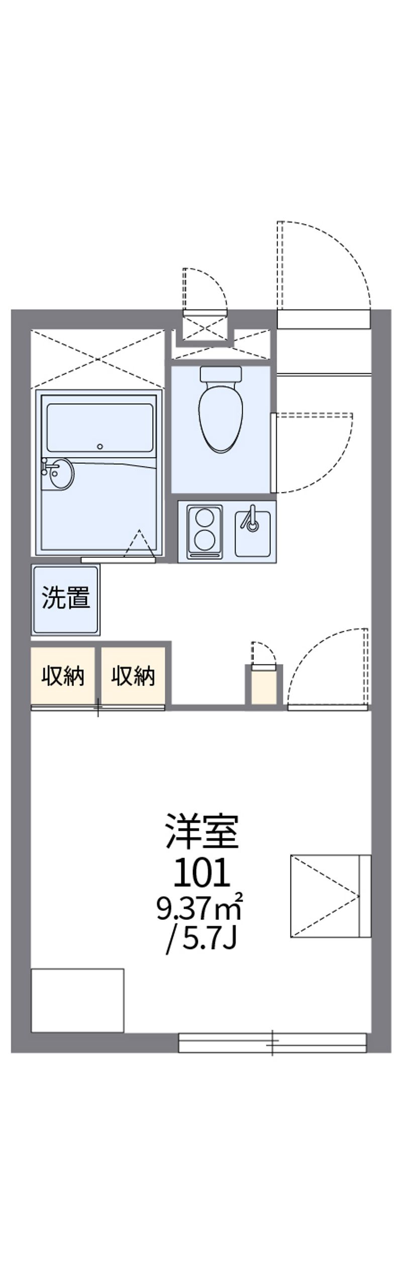 レオパレスダース 間取図