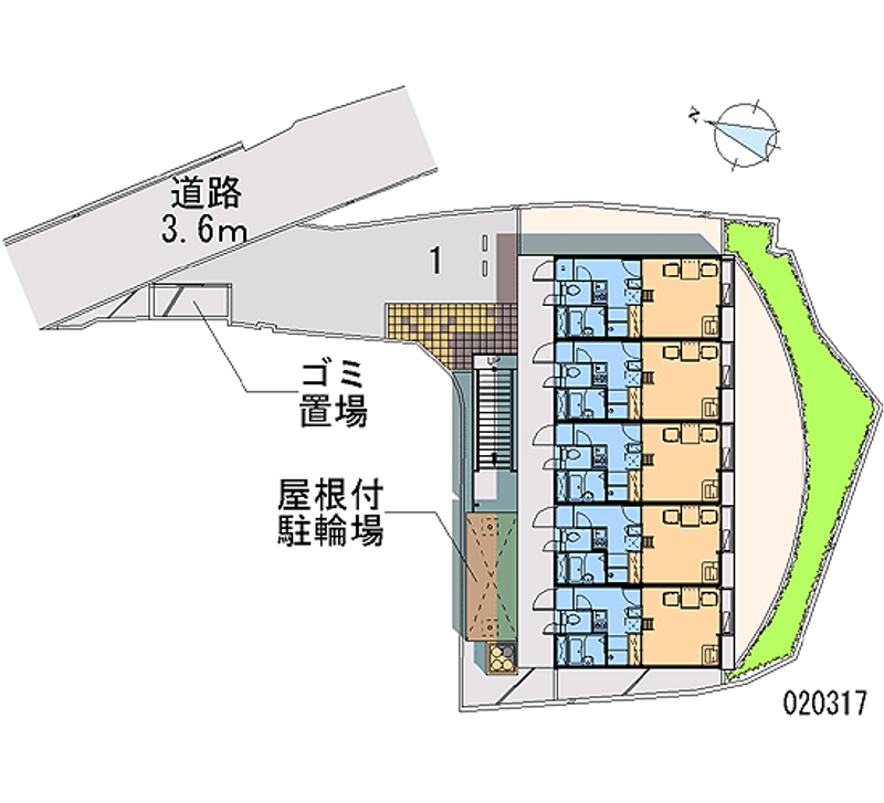 レオパレス千里山 区画図