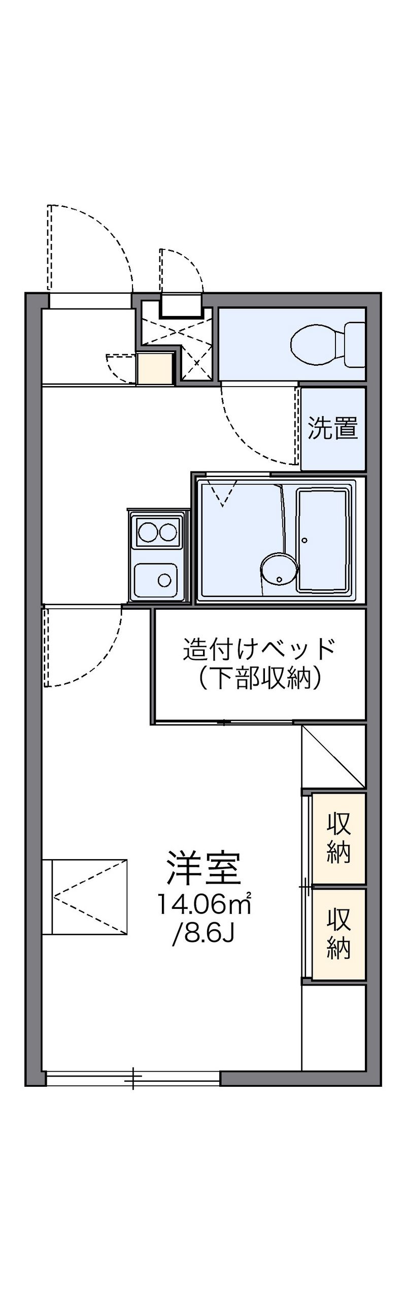 レオパレスＹＡＭＡＤＡｔｈｒｅｅ 間取図