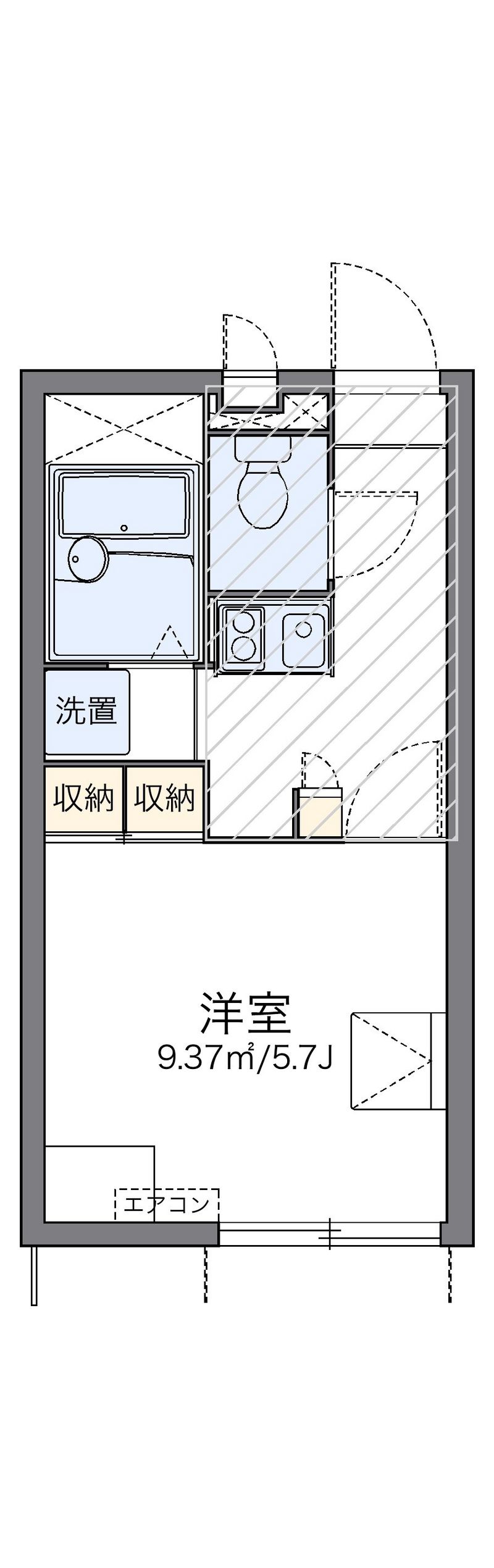 レオパレスフォート香ヶ丘 間取図