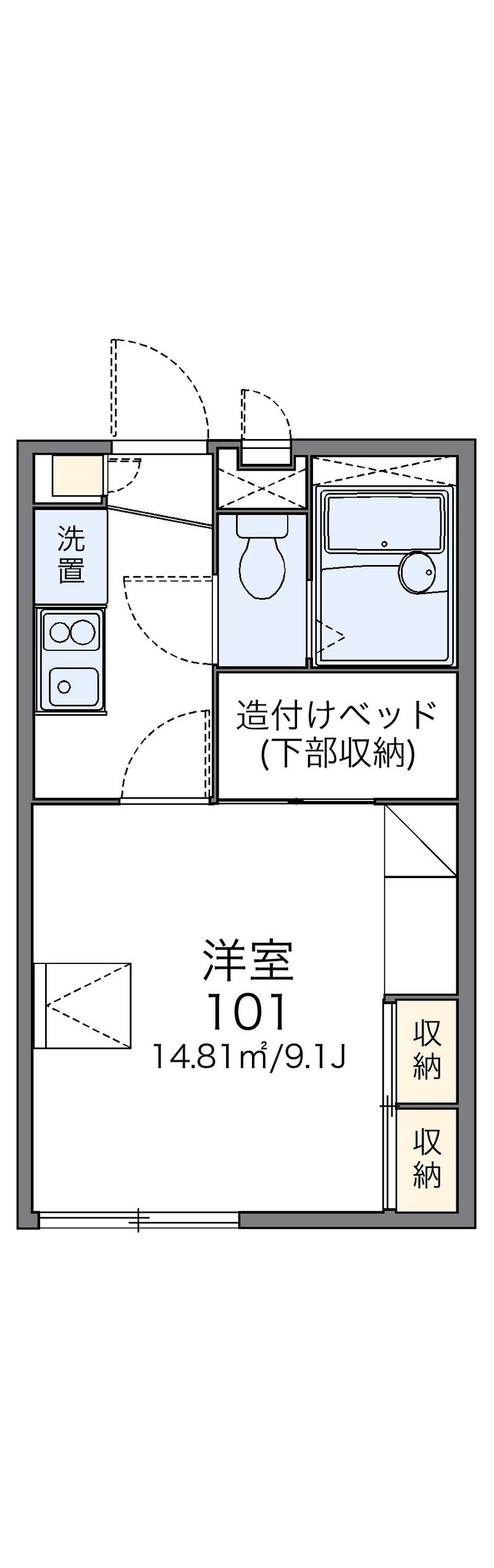 レオパレスワイドフォレスト 間取図
