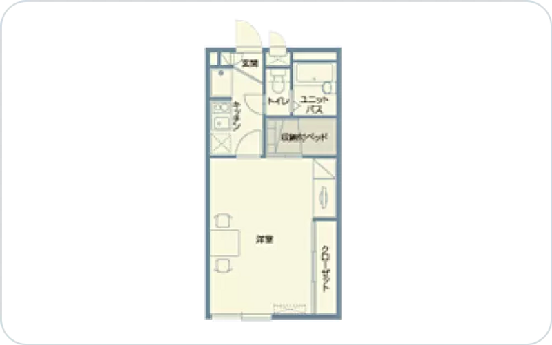 Bed type with storage floor plan 