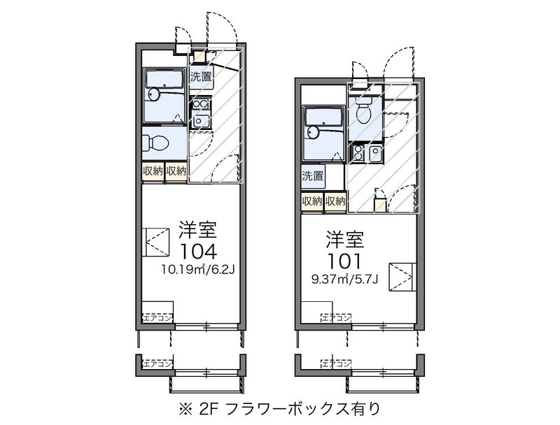 レオパレスアズール 間取図