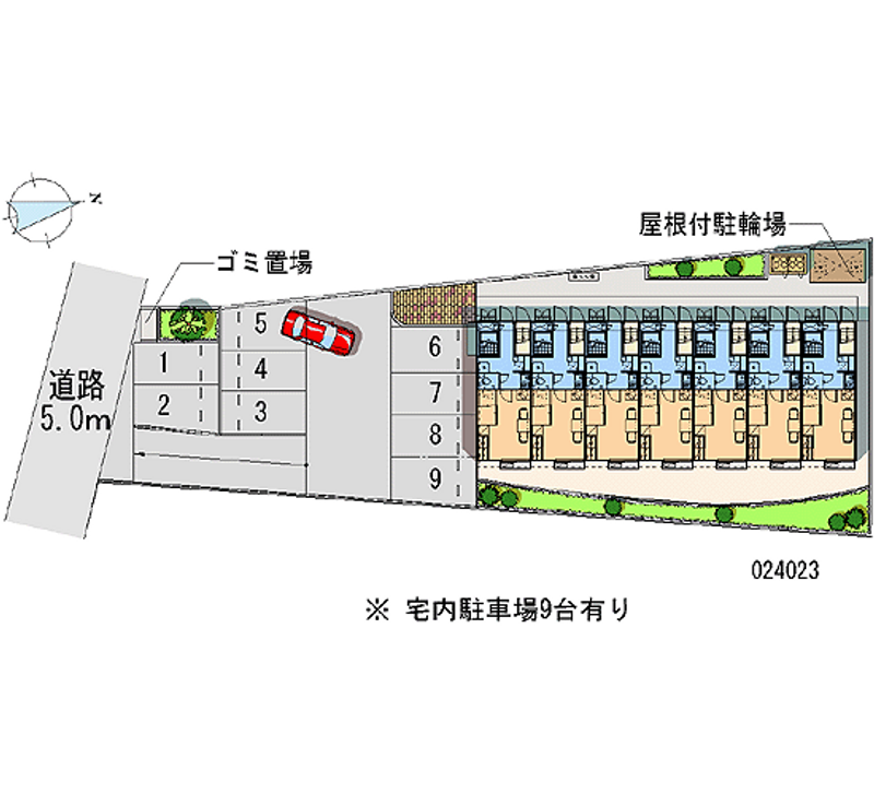 レオパレス枸橘 月極駐車場