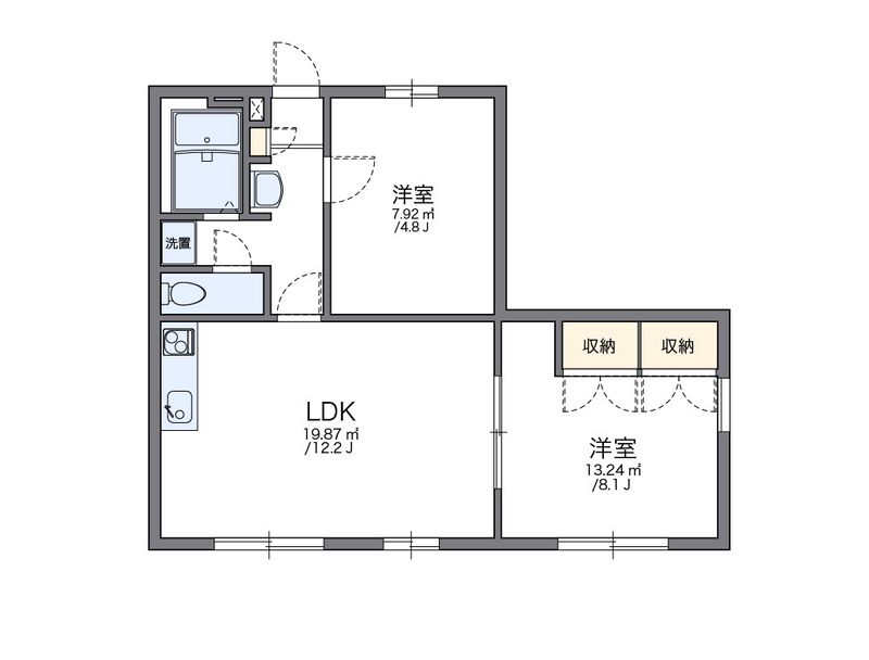 レオパレス鹿子木ＡＲＥＡⅠ 間取図