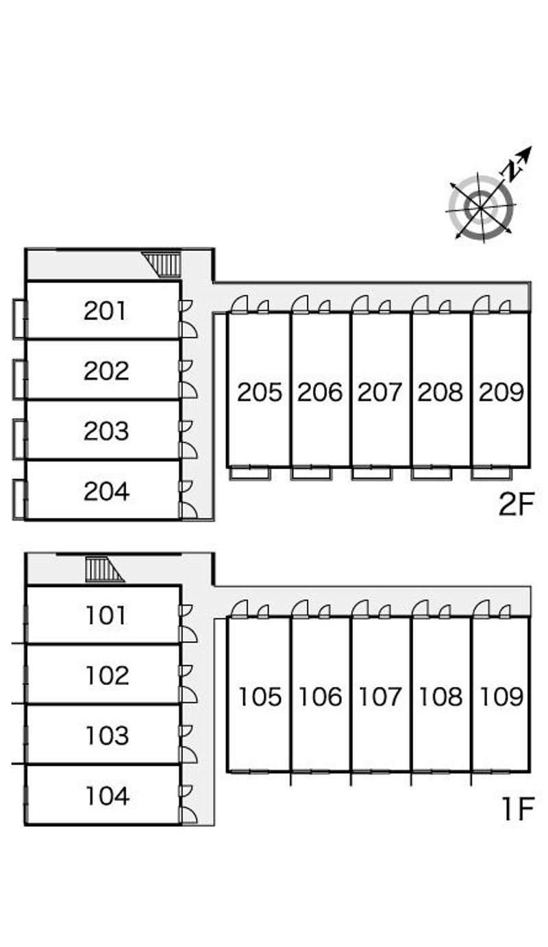 レオパレスグリーンパーク深谷 間取り配置図