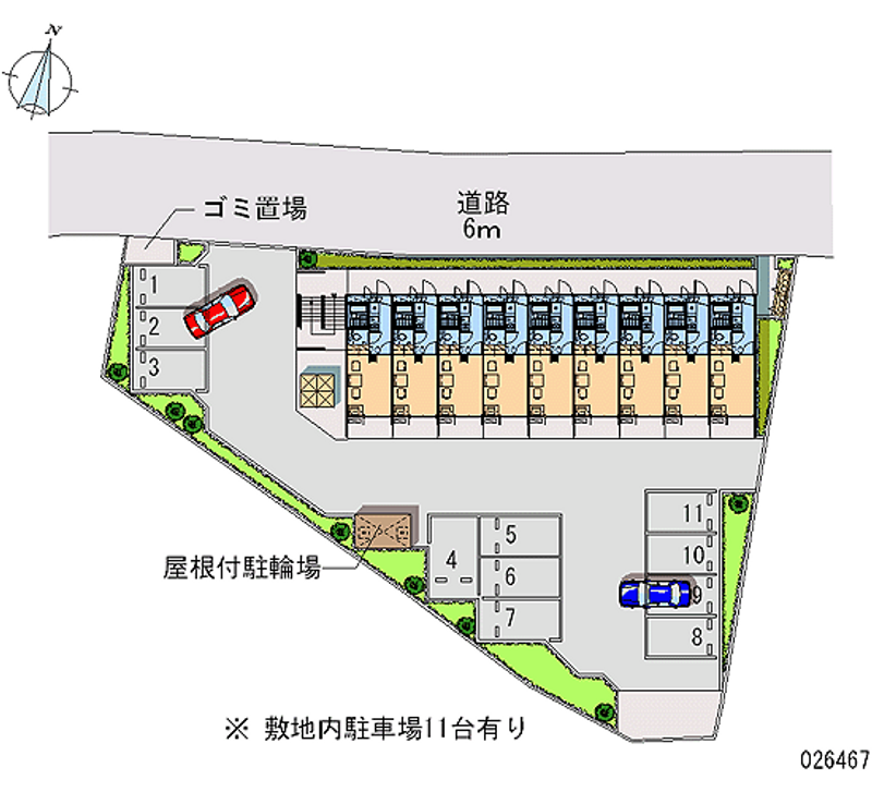 レオパレスバリオクラーロ 月極駐車場