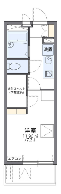 レオパレスエムエムワン 間取り図