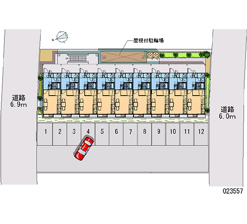 レオパレスＭ−１ 月極駐車場