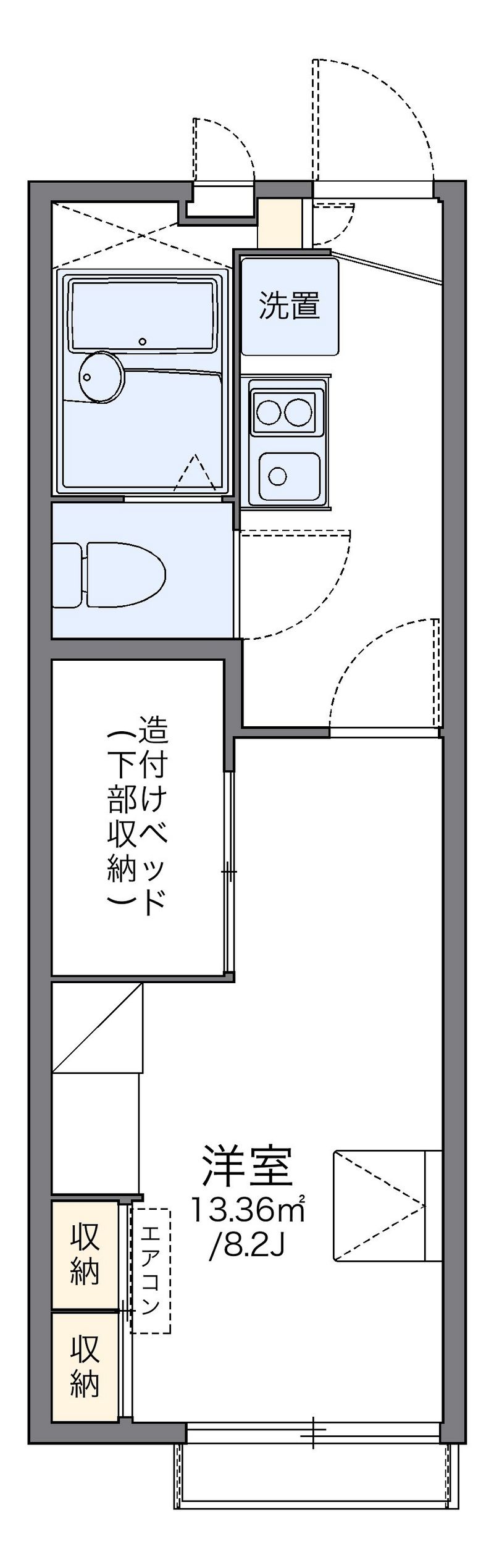レオパレスさんが 間取図