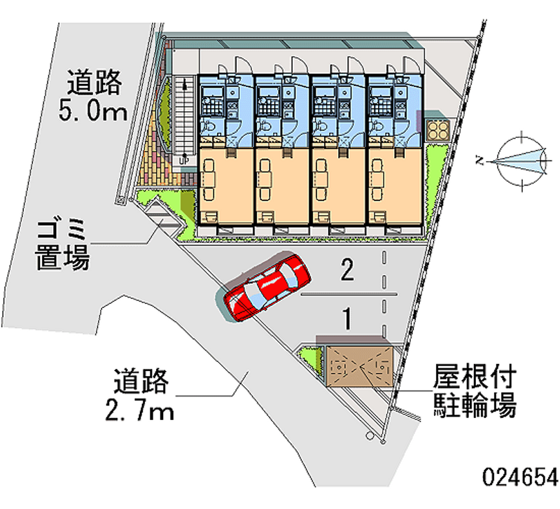 レオパレスプロスペリテ 月極駐車場