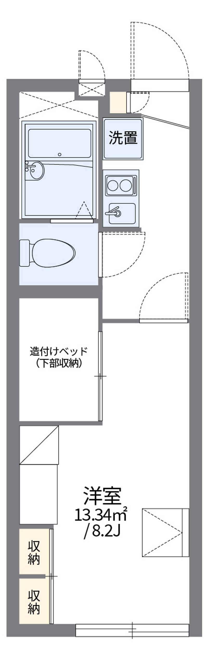 レオパレス水一 間取図